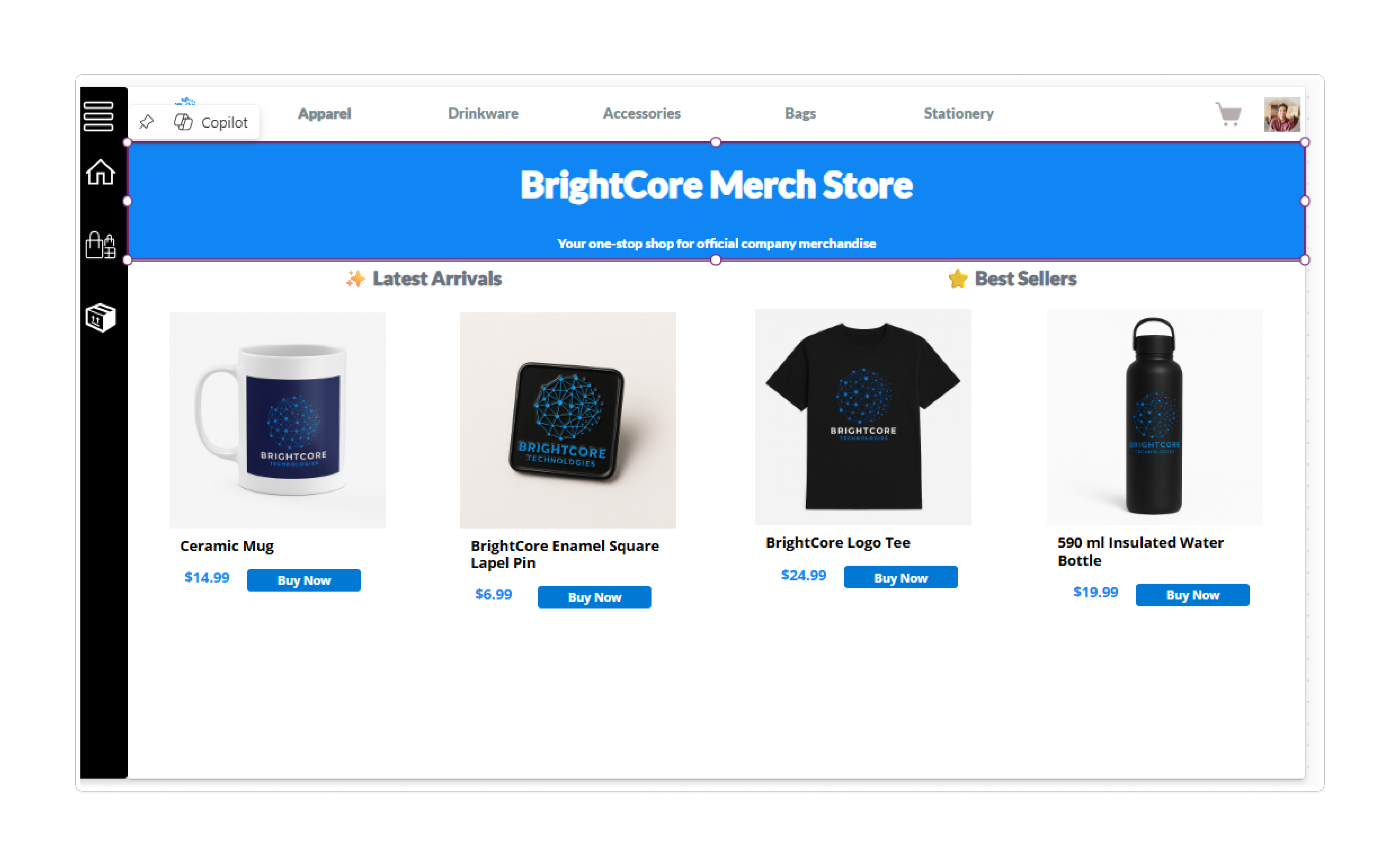 Merch Store (Capstone) Screenshot
